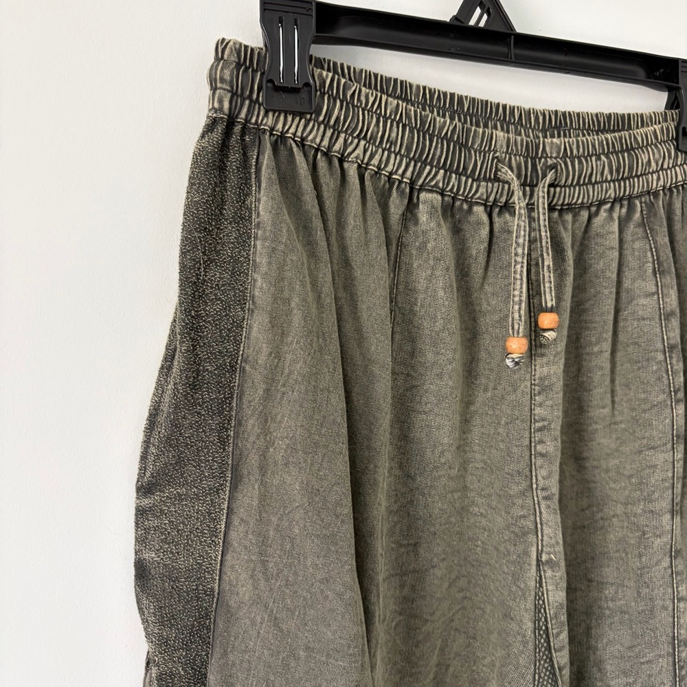 Young Threads Washed Olive Green Embroidered Wide… - image 2